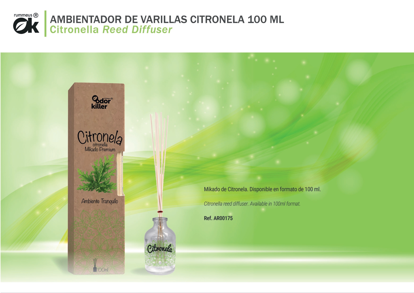 Ambientador Varillas Citronela 100ml