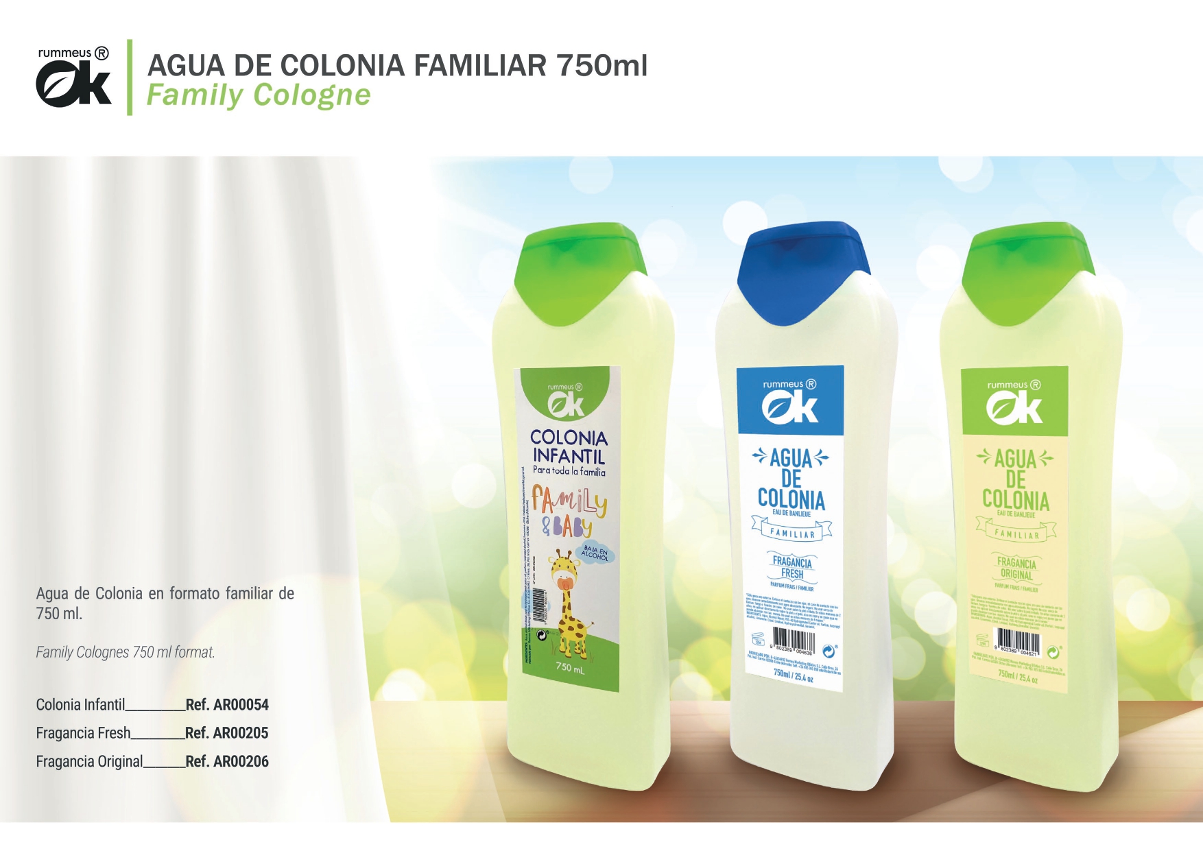 Agua de Colonia Familiar 750ml
