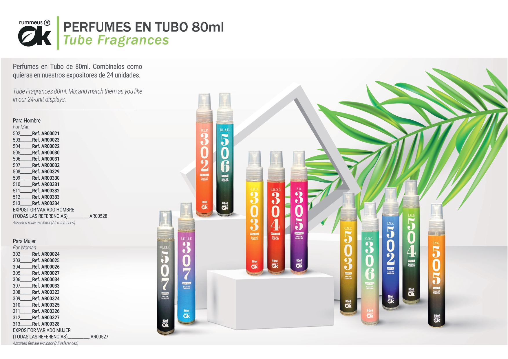 Perfumes en Tubo 80ml - Colección